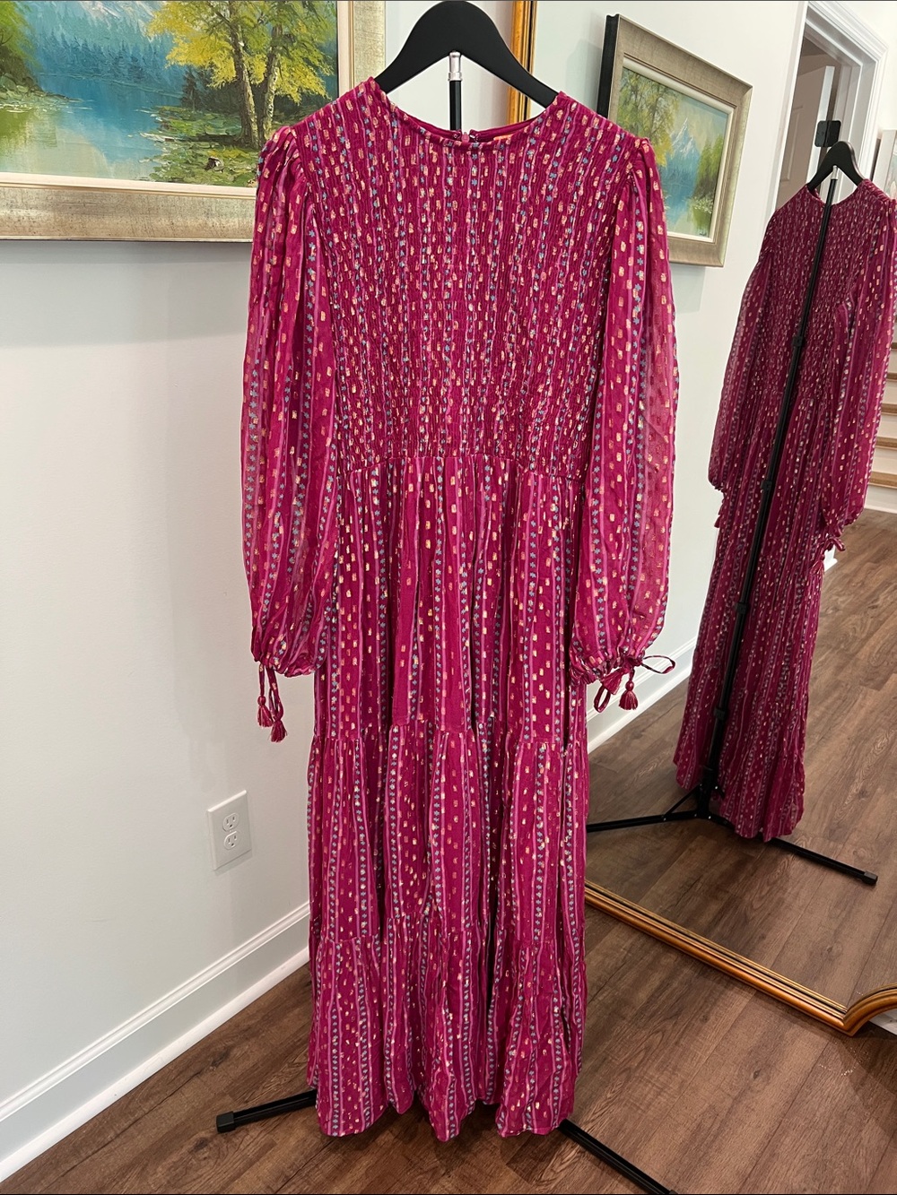 Oliphant Smocked Maxi Dress